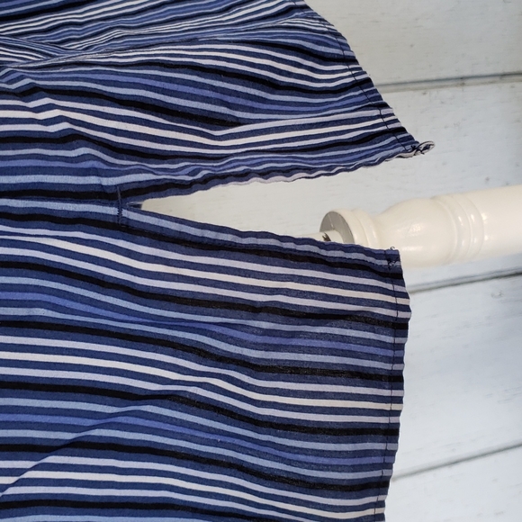 Blue Stripes Button Down Shirt. Office. Work - Picture 4 of 11